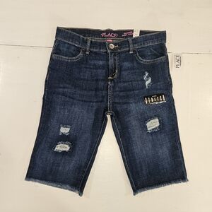 NWT The Children's Place skimmer denim shorts girls size 14